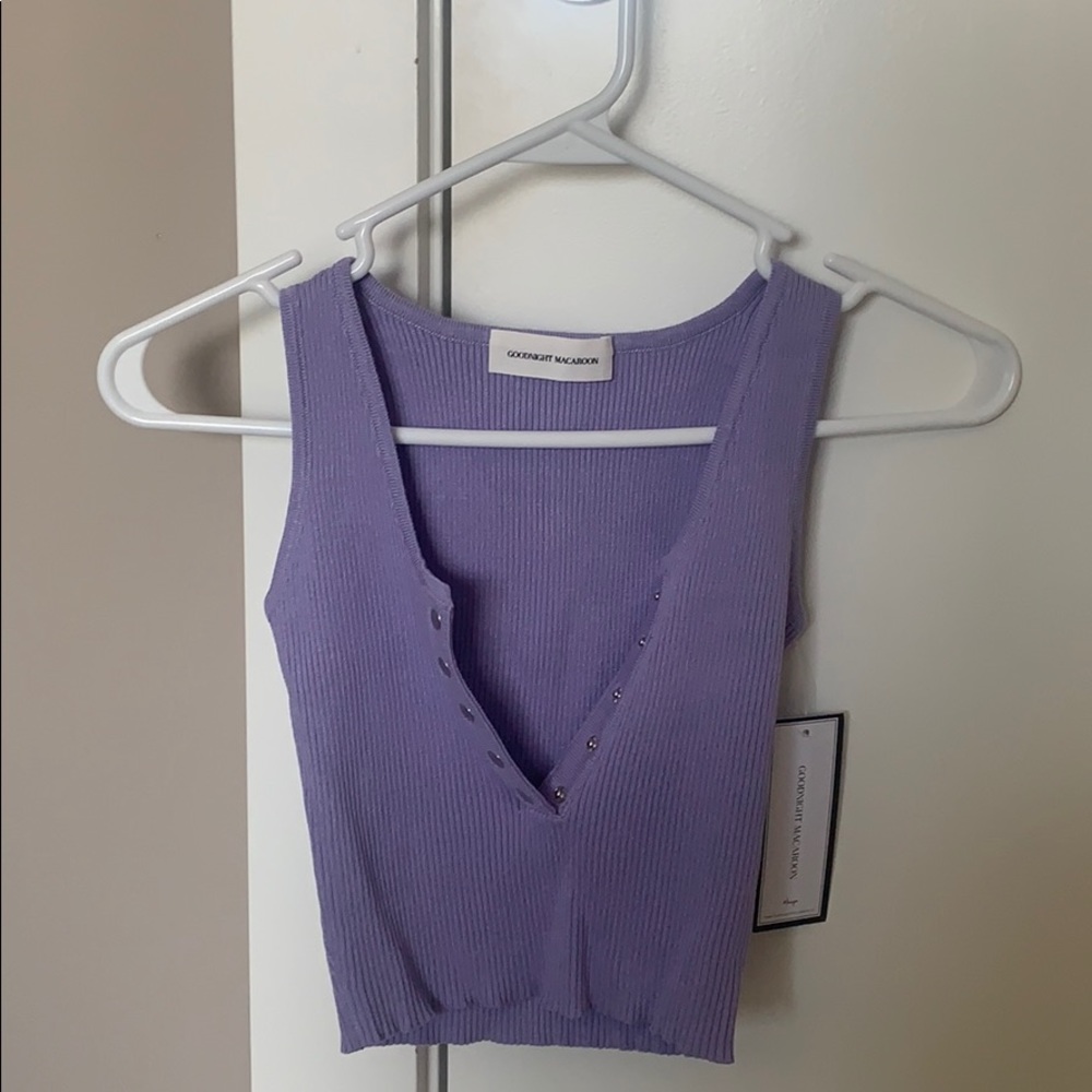 Goodnight Macaroon purple tank